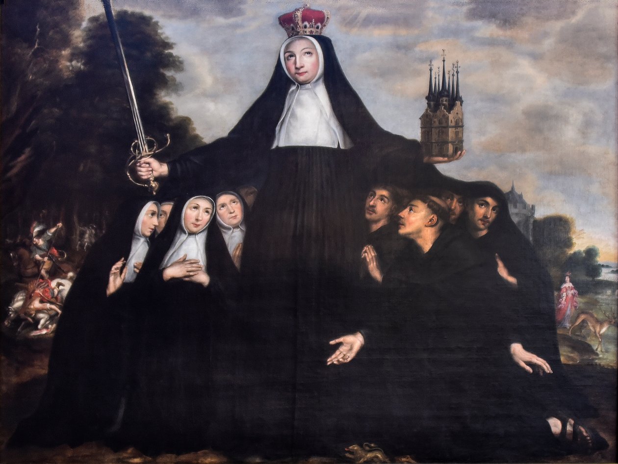 Jan Verhoeven（活跃于 1642-1676 年） 女乞丐和乞丐的守护神圣贝加 梅赫伦 Beguinage 教堂 19-08-2023 作者 扬·范霍文