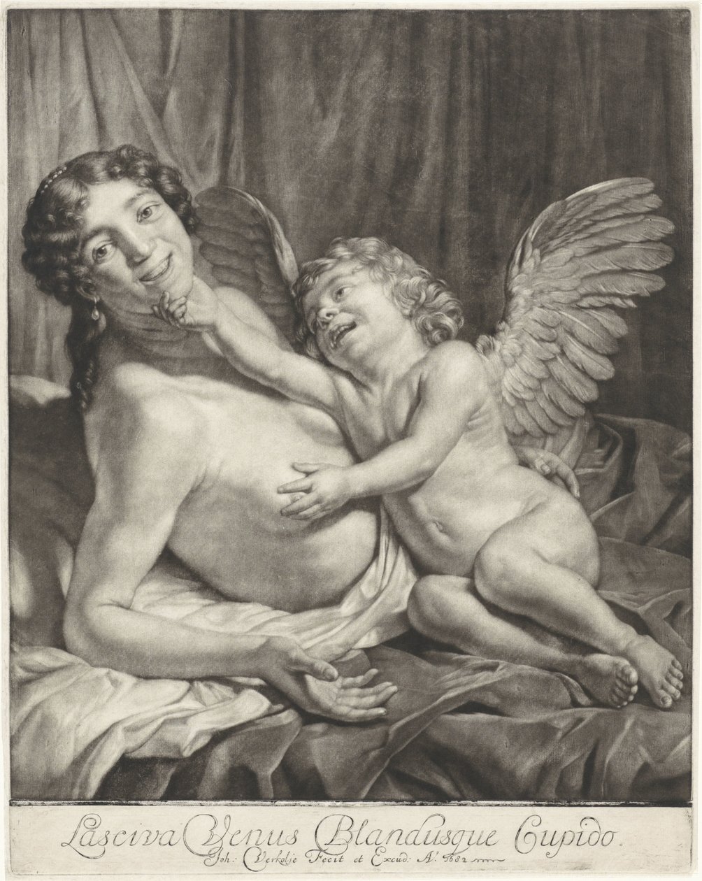 维纳斯与爱
Lasciva Venus Blandusque Cupido（物品上的标题） 作者 扬·维尔科列（一）
