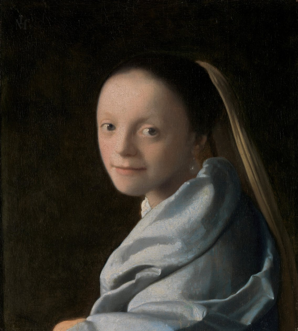 研究一个年轻女子，约。 1665-67。 作者 扬·维米尔·范·代尔夫特
