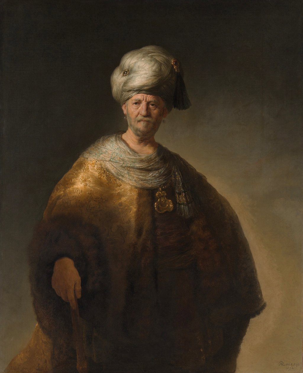 东方贵族也被称为斯拉夫贵族-伦勃朗·范·赖恩（Rembrandt van Rijn）绘画 作者 约翰·维米尔