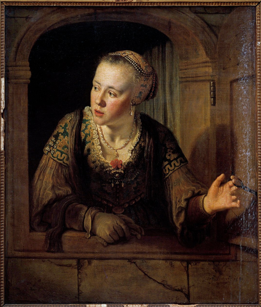 Jan Victors (1620-1676) (ec.flam.) 1640 Sun. 的画作 0,93x0,78 m 作者 简·维克多斯