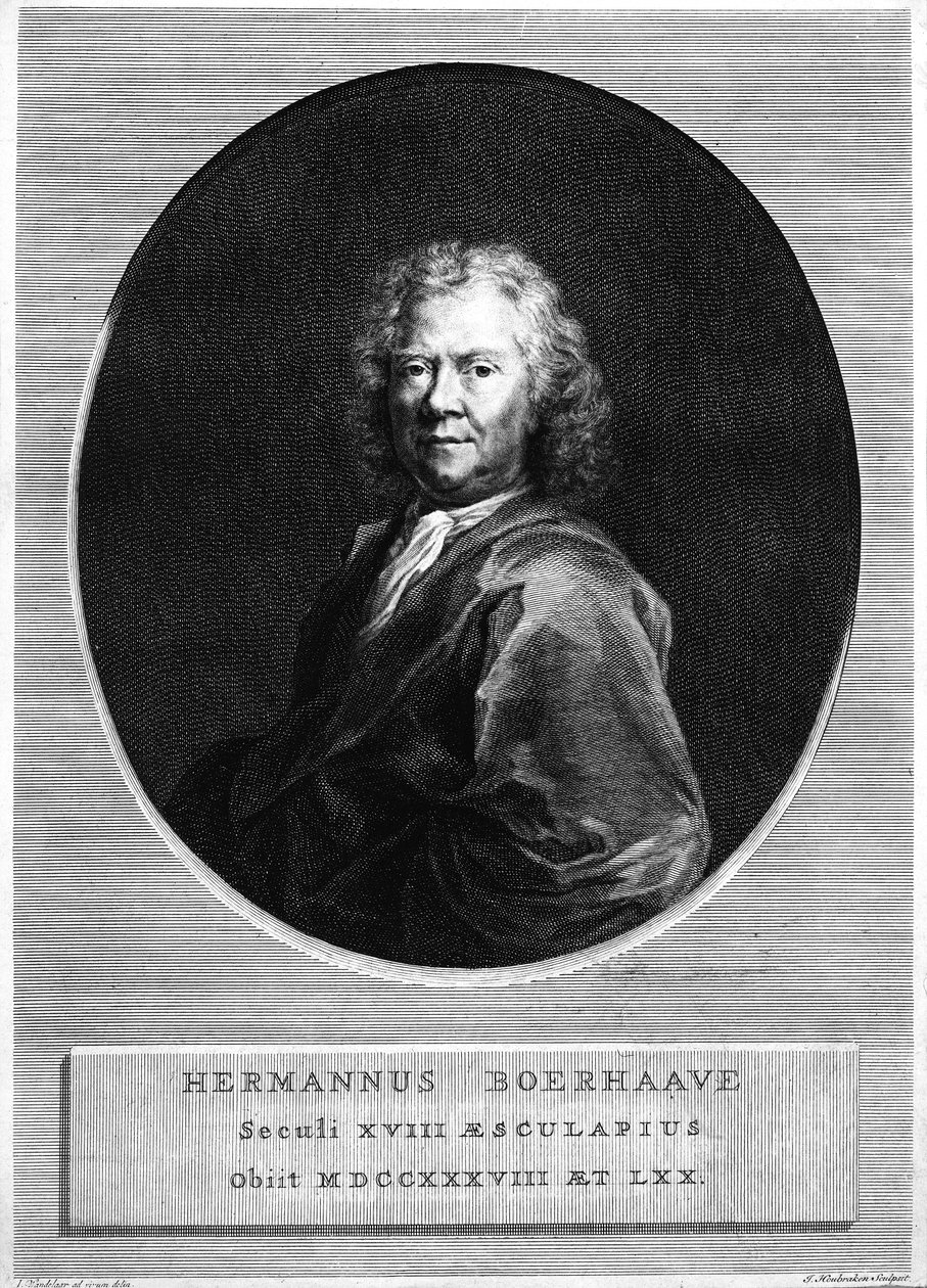 Herman Boerhaave，由Jacobus Houbraken雕刻 作者 扬·旺德拉尔