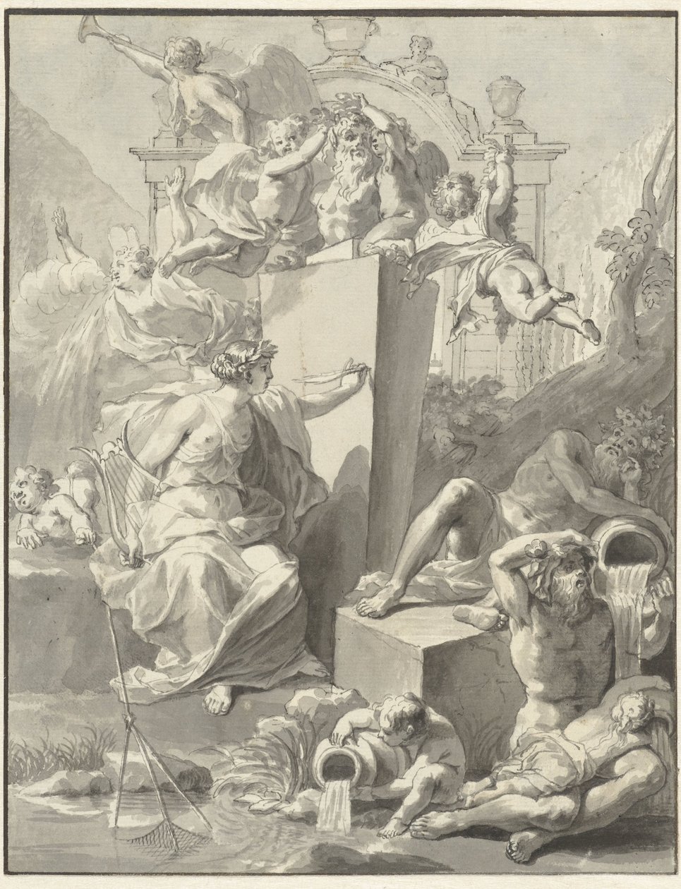 W. van der Hoeven 的扉页设计，韦斯特米尔，1721 年 作者 扬·旺德拉尔