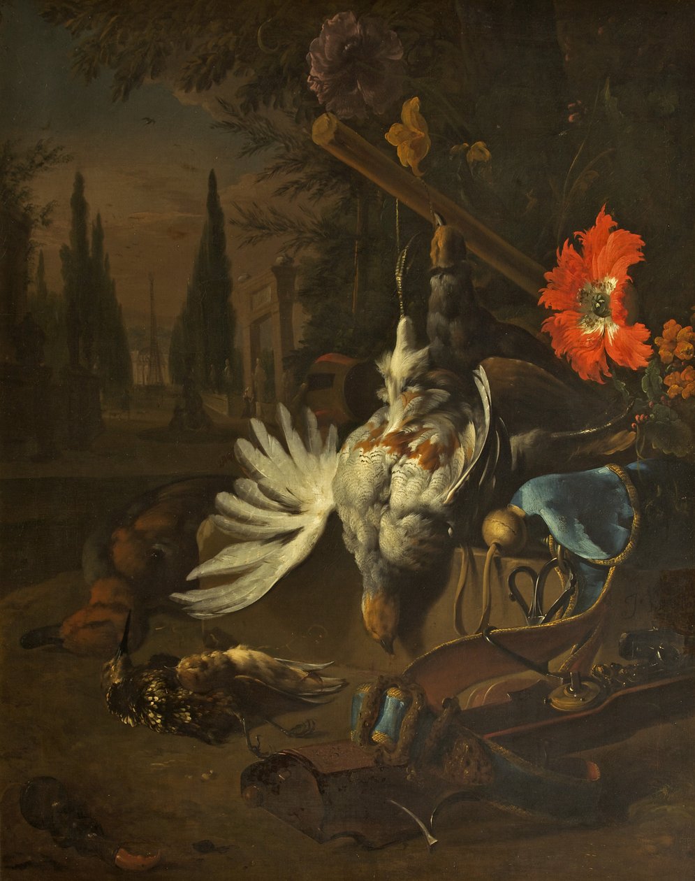 静物，大概是1691年（布面油画） 作者 Jan Baptist Weenix