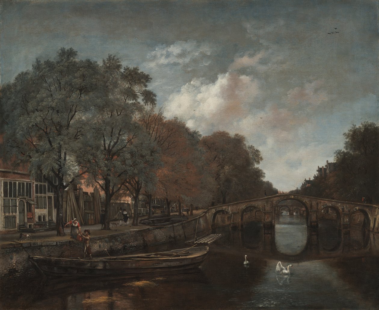 阿姆斯特丹 Herengracht，约 1661 年（布面油画） 作者 扬·维纳特斯
