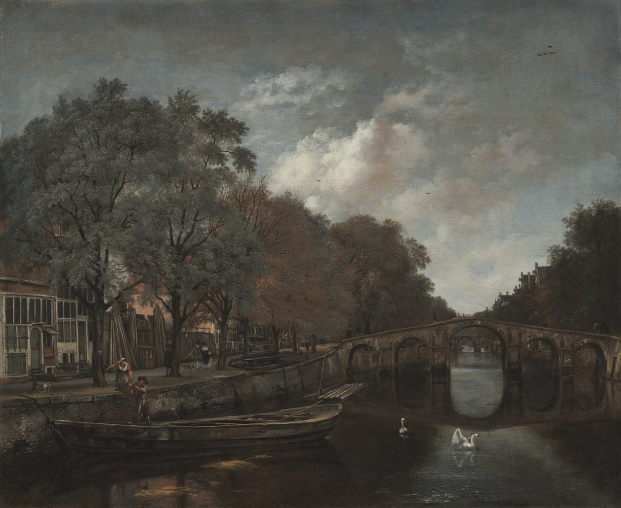 阿姆斯特丹Herengracht，c.1661（布面油画） 作者 扬·维纳特斯