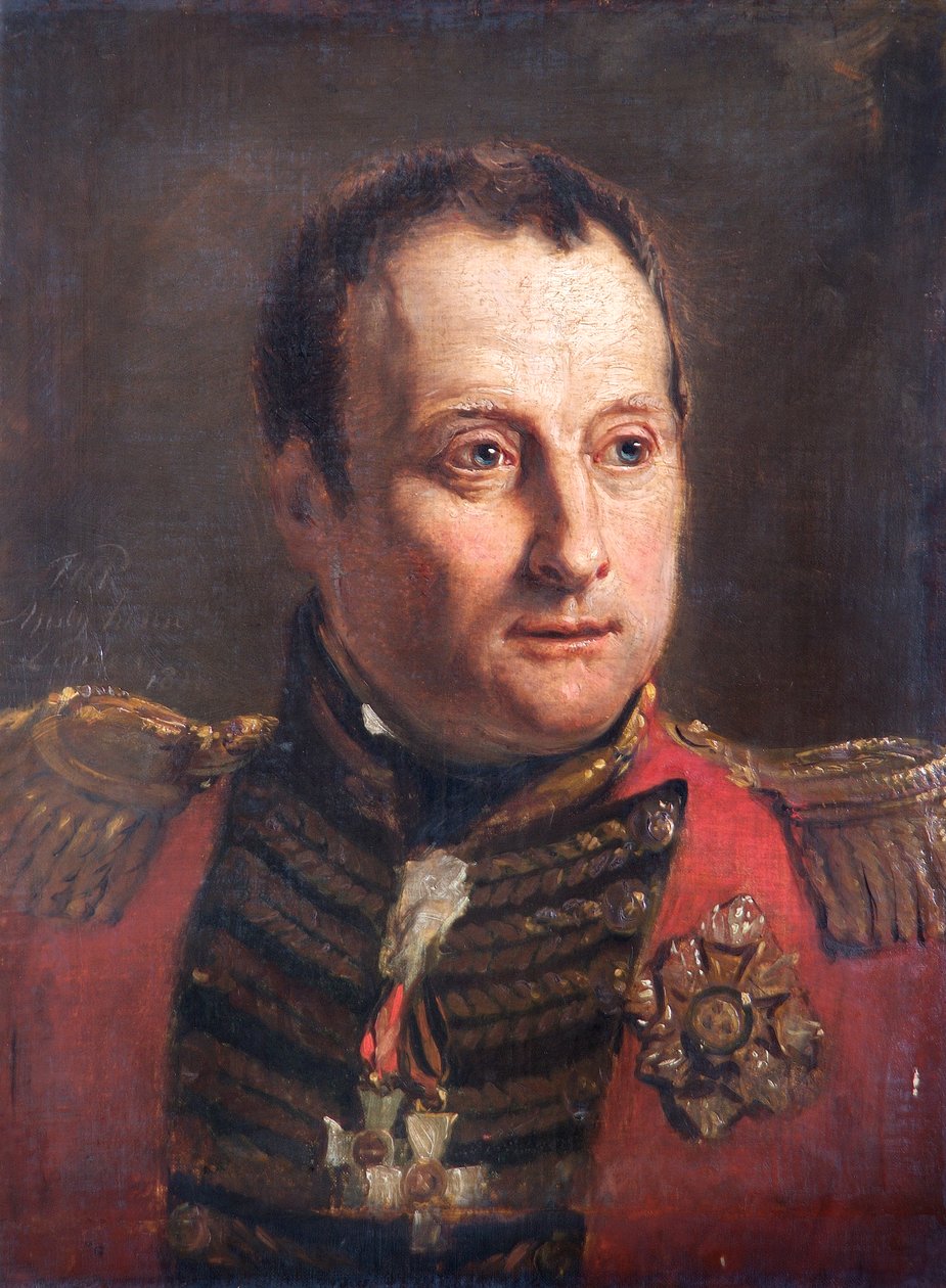英国士兵罗兰德-希尔将军的画像，1821年 作者 简·威廉·皮涅曼