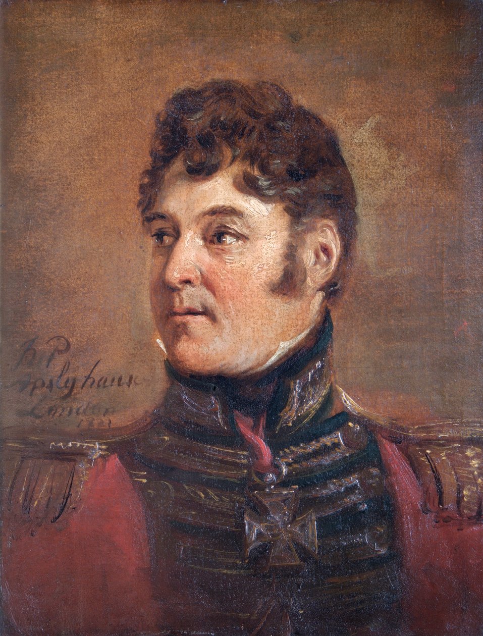 英国士兵科林-哈尔克特爵士将军的画像，1821年。   作者 简·威廉·皮涅曼