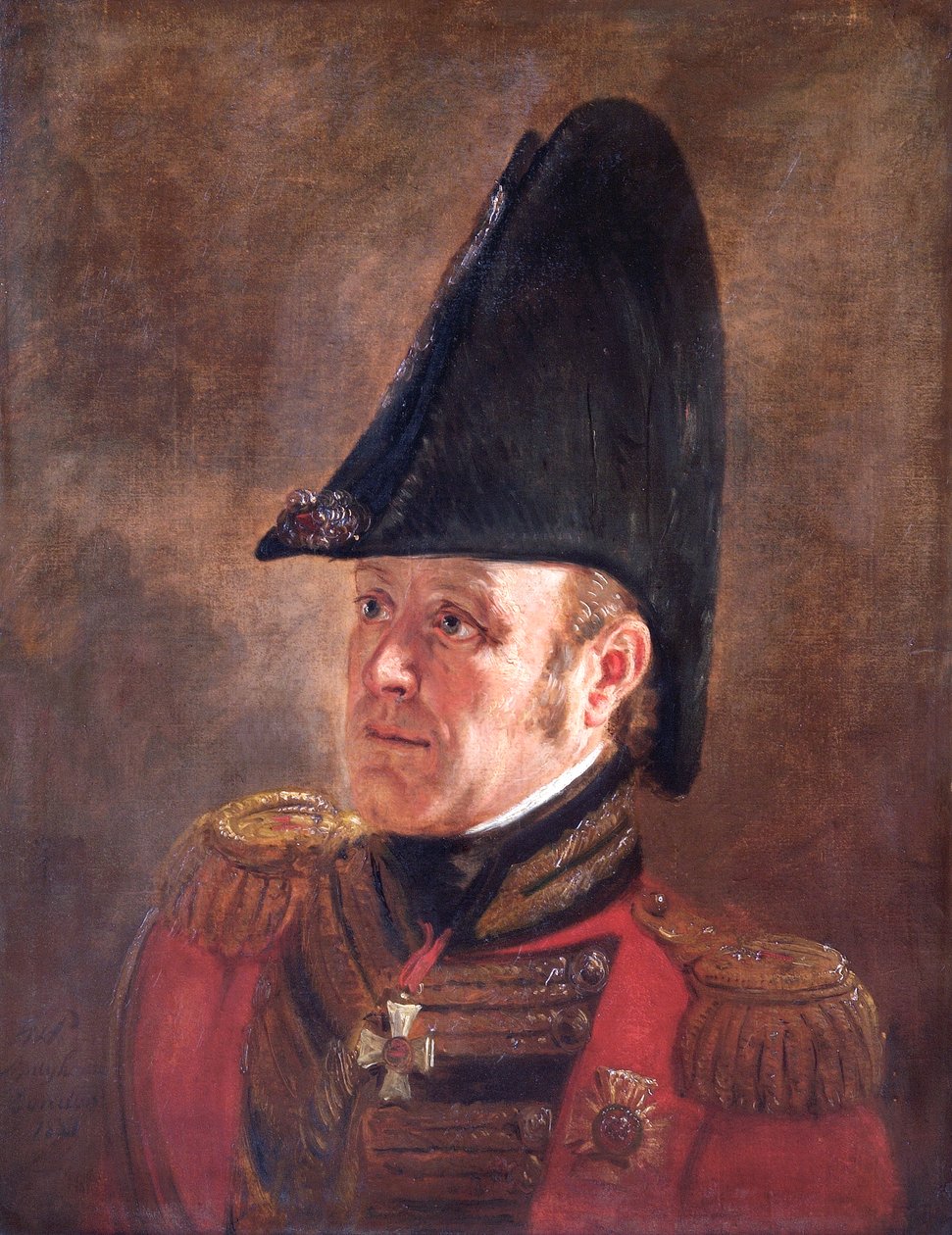 英国士兵乔治-库克爵士将军的画像，1821年 作者 简·威廉·皮涅曼