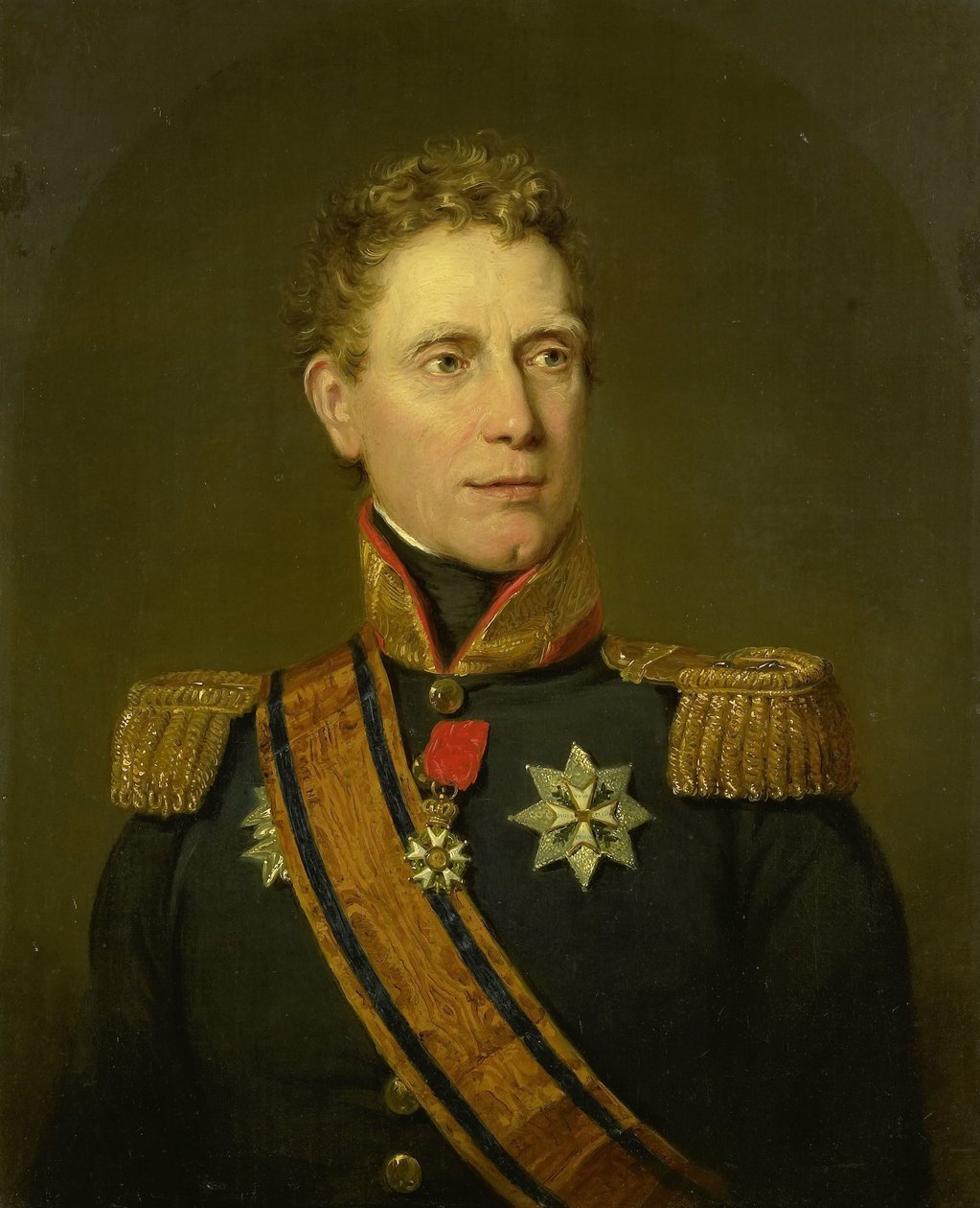 开普殖民地总督兼荷属东印度群岛总督扬-威廉-杨森斯（Jonkheer Jan Willem Janssens）肖像 作者 简·威廉·皮涅曼