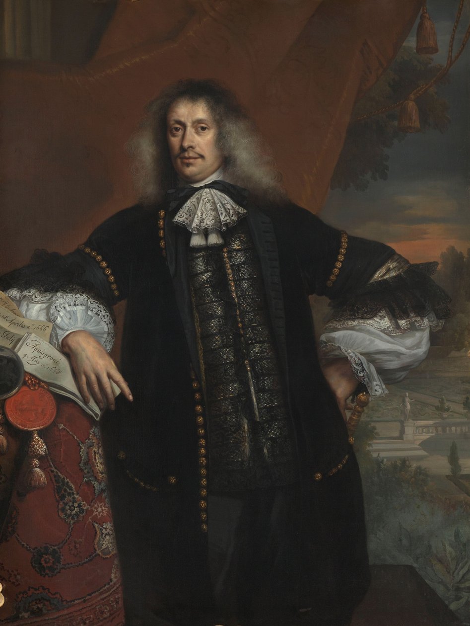 Hieronymus van Beverningk（1614-1690）。泰林根之王。政府支付，1670年 作者 简·德·班