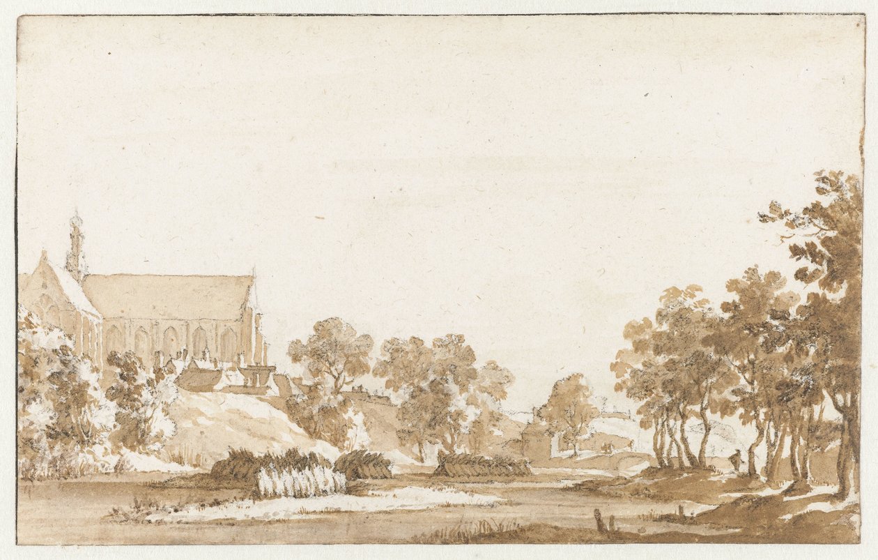 阿尔克马尔 St Laurenskerk 教堂景观 作者 扬·德·比绍普（Jan de Bisschop）