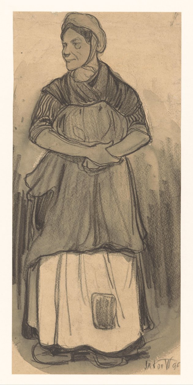 女性 作者 Jan de Waardt（艺术家签名）