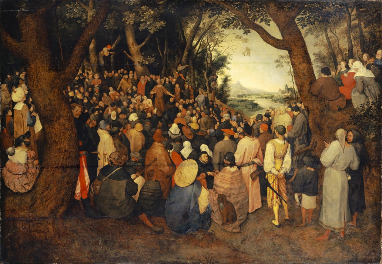 施洗约翰圣约翰的讲道，公元1598年 作者 简·布鲁格尔·扬