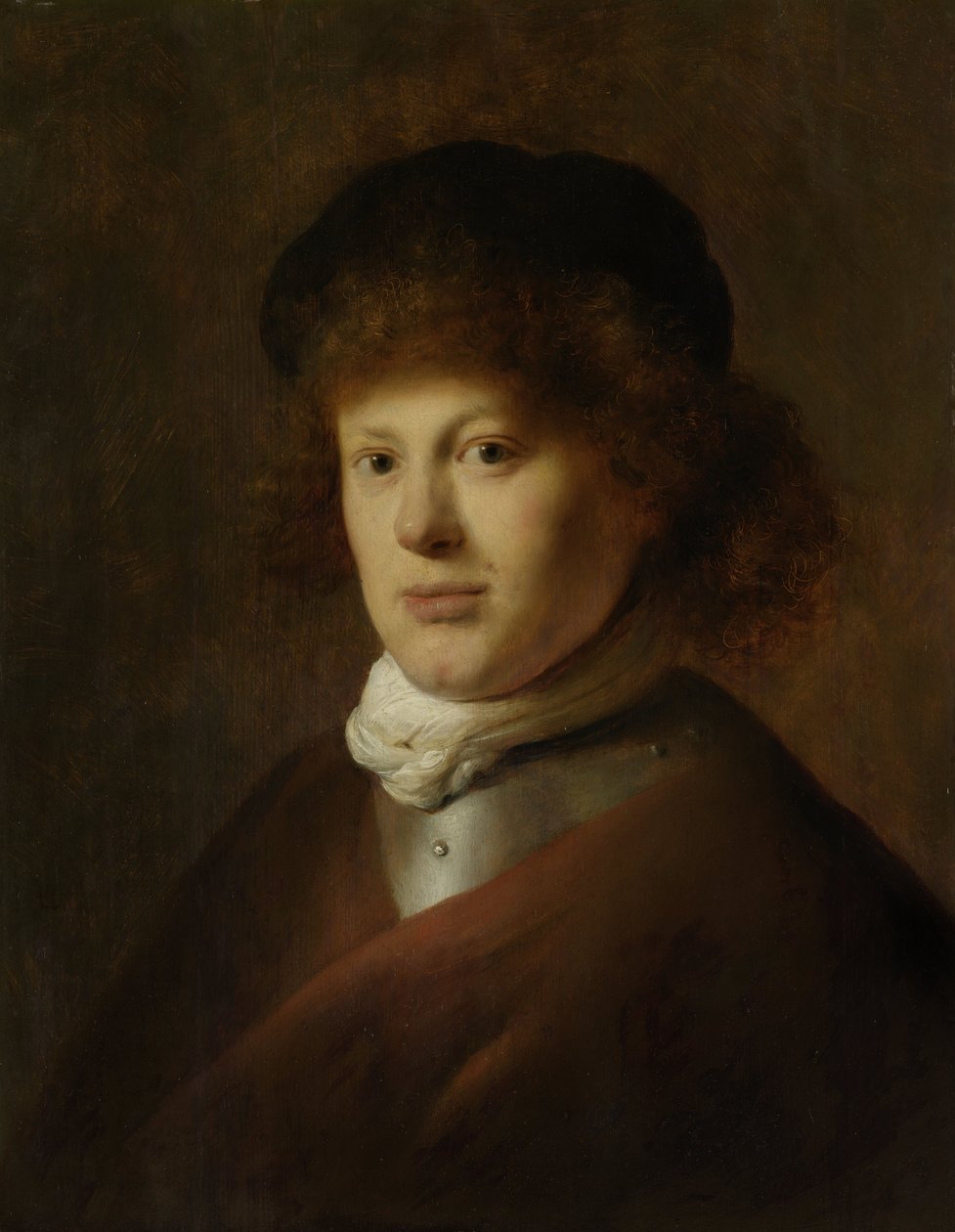 Rembrandt Harmensz van Rijn的肖像，1628年 作者 扬·利文斯（Jan）