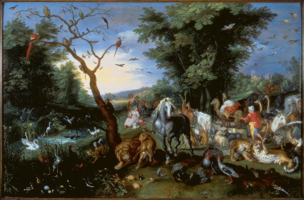 动物进入诺亚方舟的情况 作者 扬·布鲁格（Jan the Younger Brueghel）