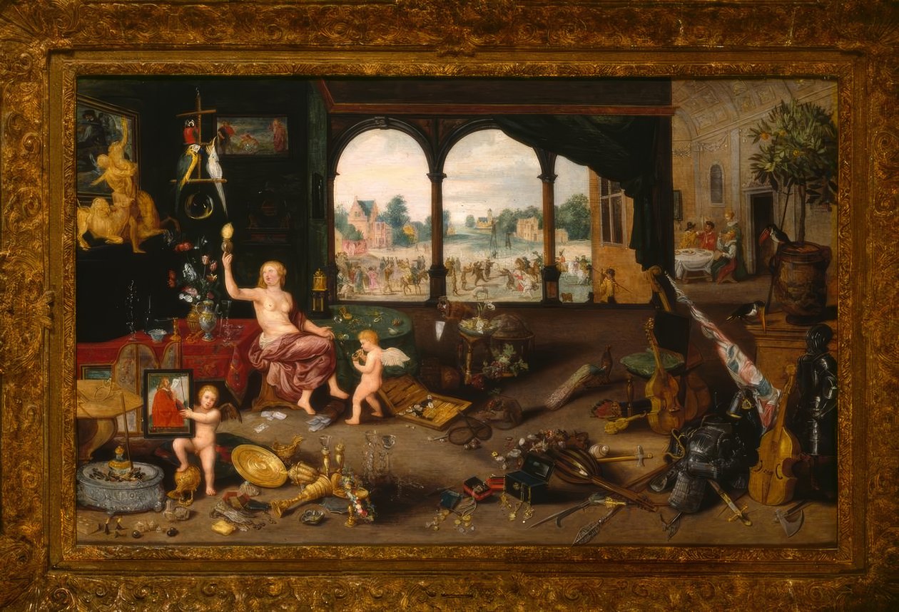 Eine Vanitas-Allegorie 作者 扬·布鲁格（Jan the Younger Brueghel）