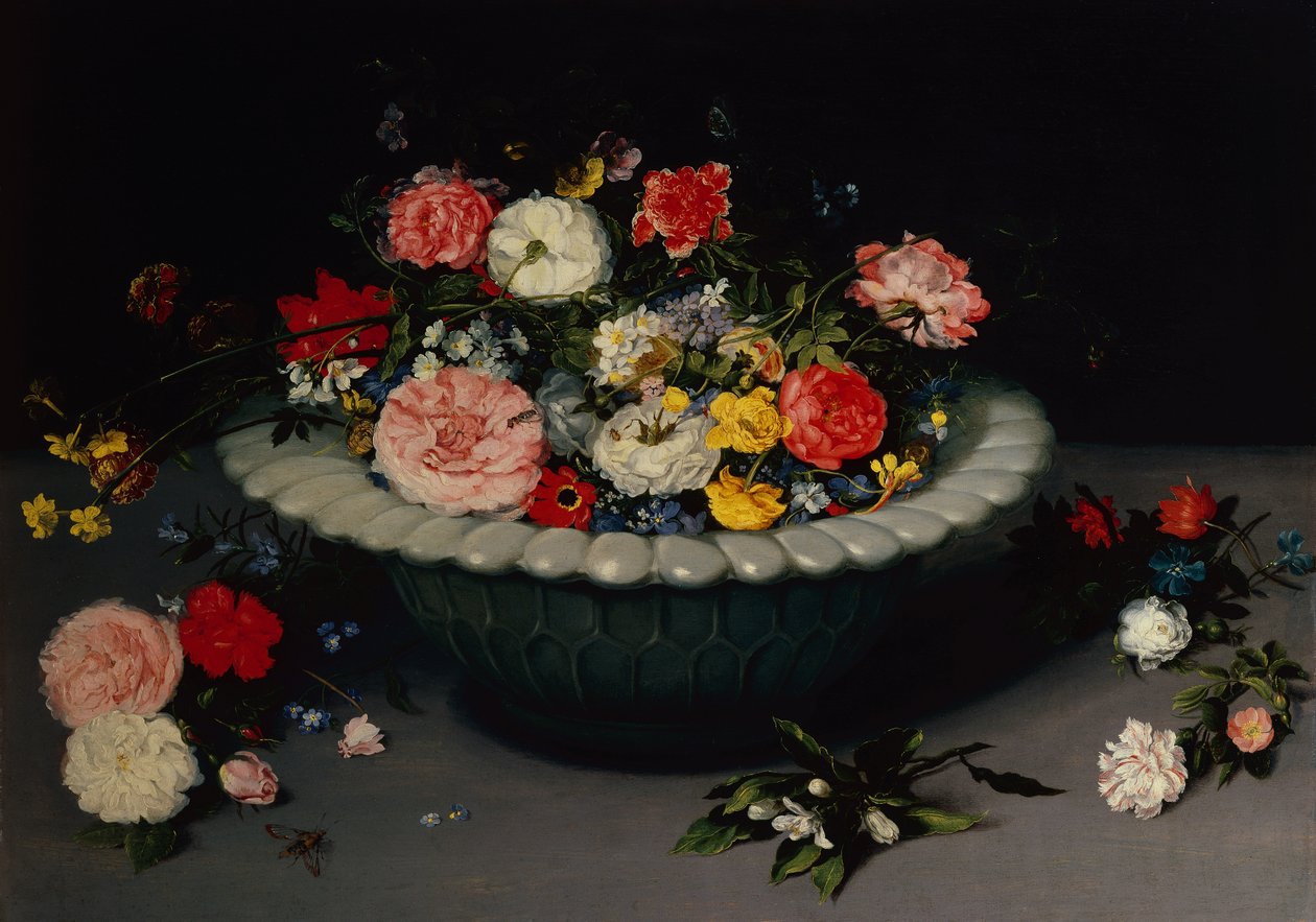花卉静物（板上油画） 作者 扬·布鲁格（Jan the Younger Brueghel）