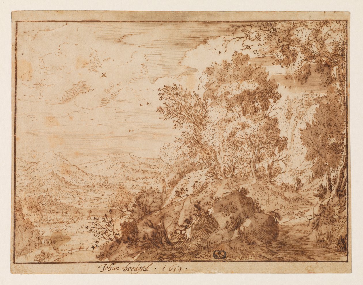 小山风景，1619年 作者 扬·布鲁格（Jan Brueghel）