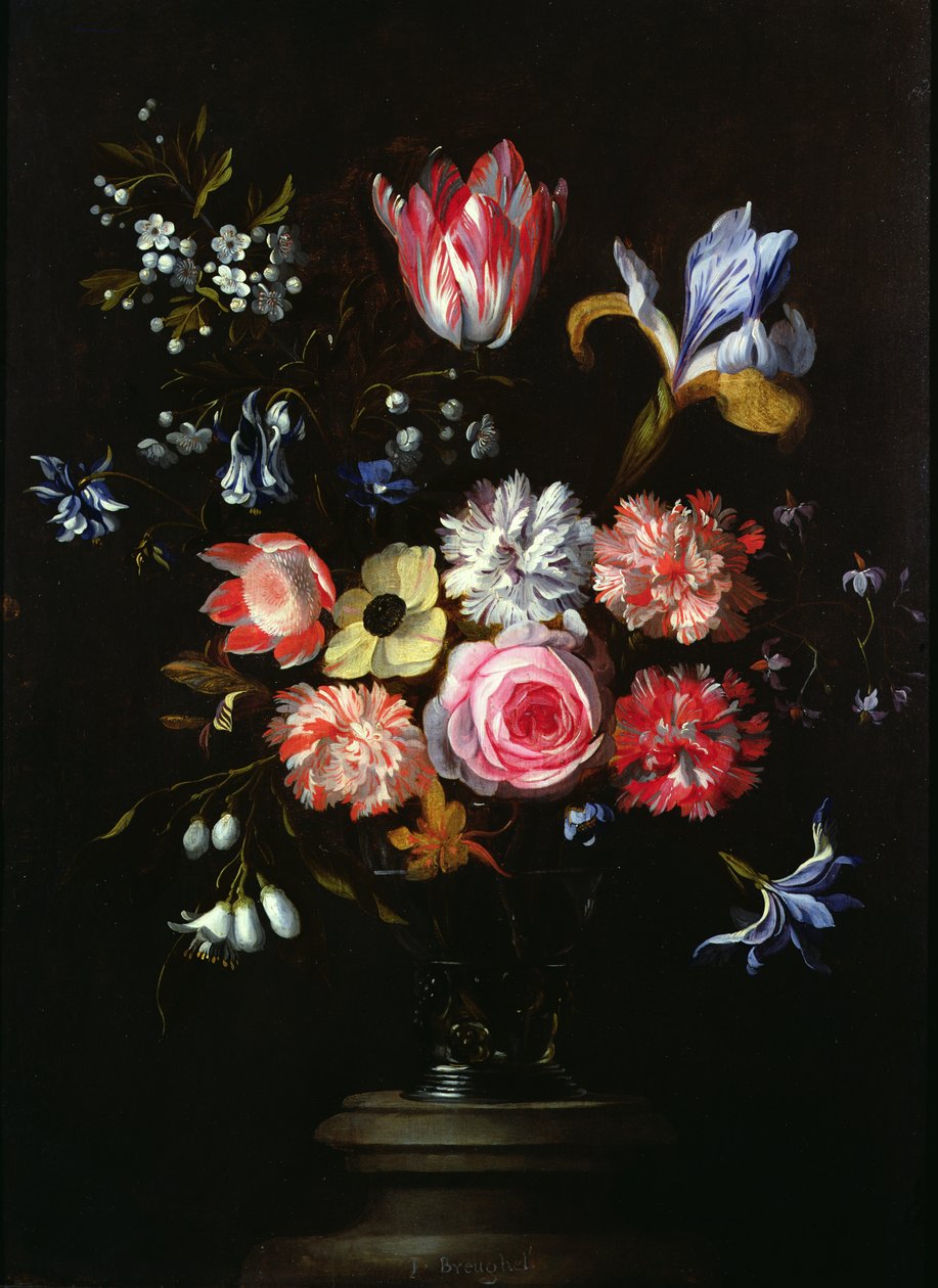 花卉静物（板面油画） 作者 扬·布鲁格（Jan the Younger Brueghel）
