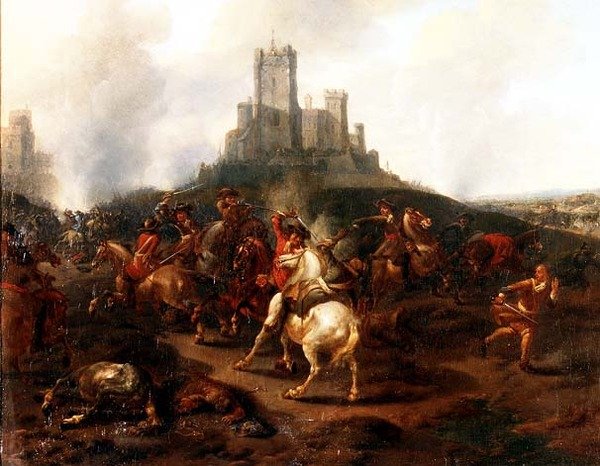 堡垒前的骑兵短兵相接 作者 Jan van (attr. To) Huchtenburgh