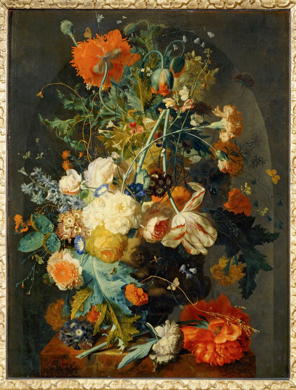 壁龛中的花瓶 ... 作者 Jan van（Huysum 的追随者）