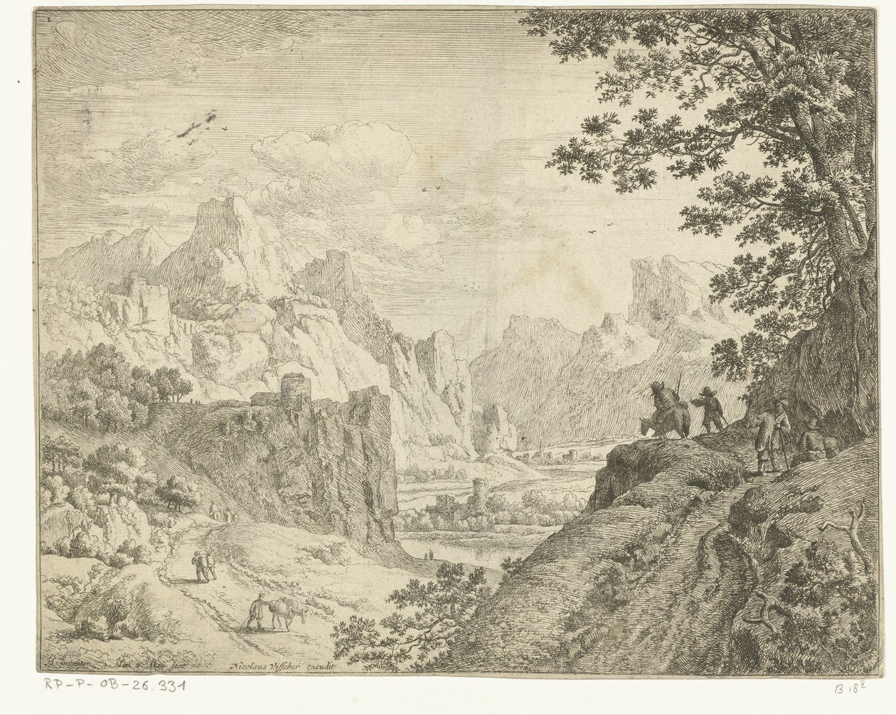 与旅客的河流景观 莱茵河风景（系列名） 作者 扬·范·阿肯