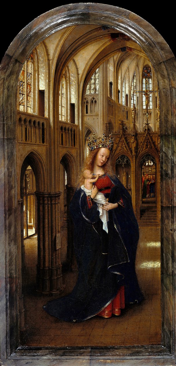 德语：Die Madonna in der Kirche 教堂中的圣母 作者 扬·范·埃克