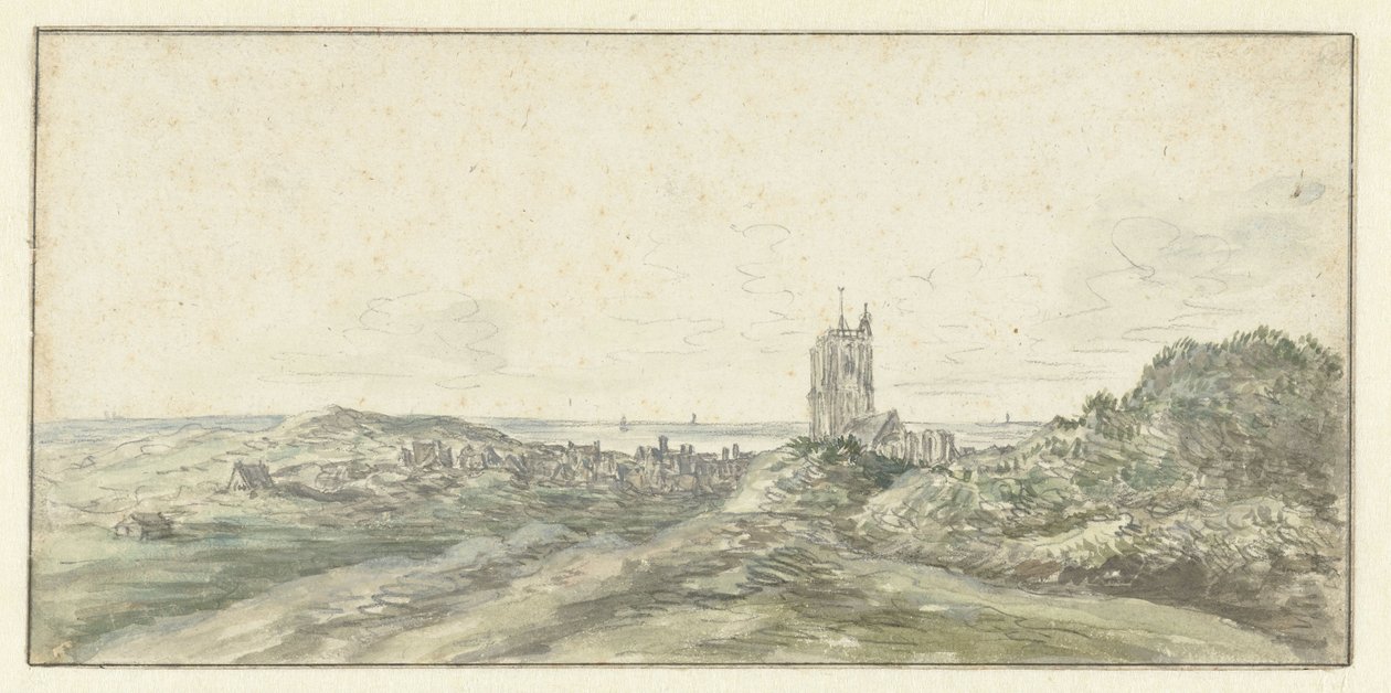 滨海埃格蒙德景观 作者 Jan van Goyen（可能）