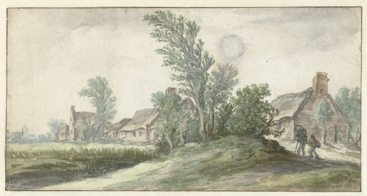 一个村庄的景色 作者 Jan van Goyen（可能）
