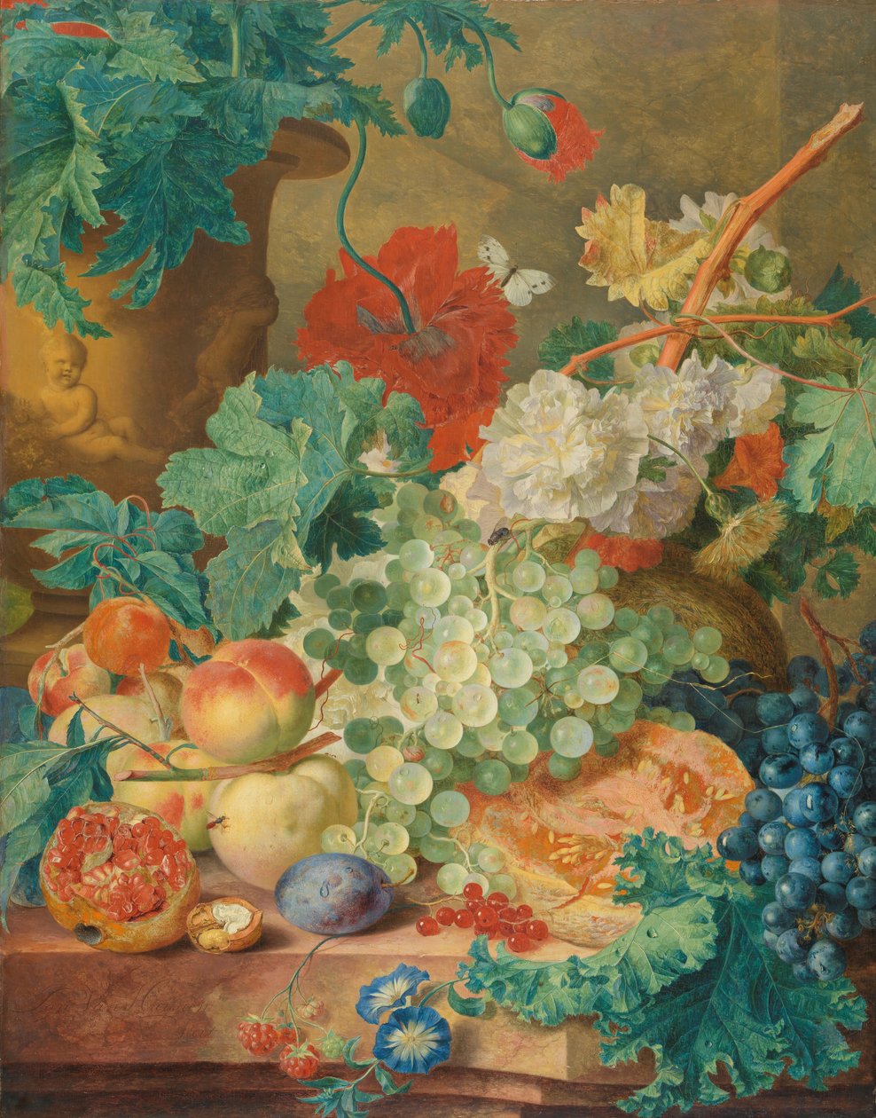花果静物 作者 扬·范·休森（Jan van Huysum）