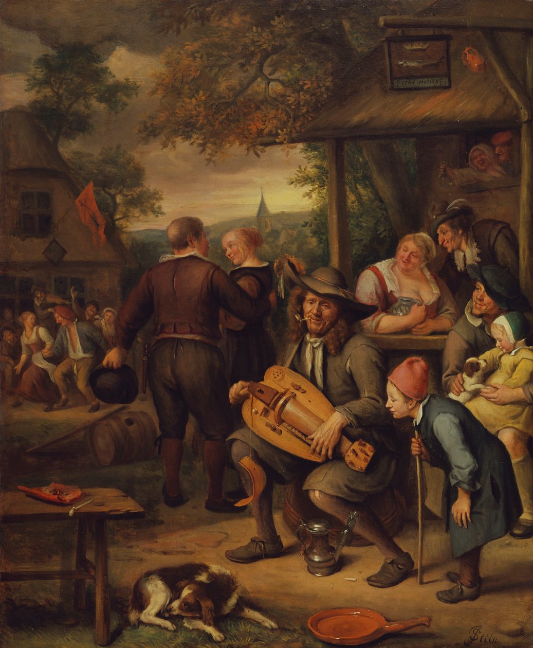 Hurdy Gurdy播放器 作者 扬·范·凯塞尔（Jan van Kessel）
