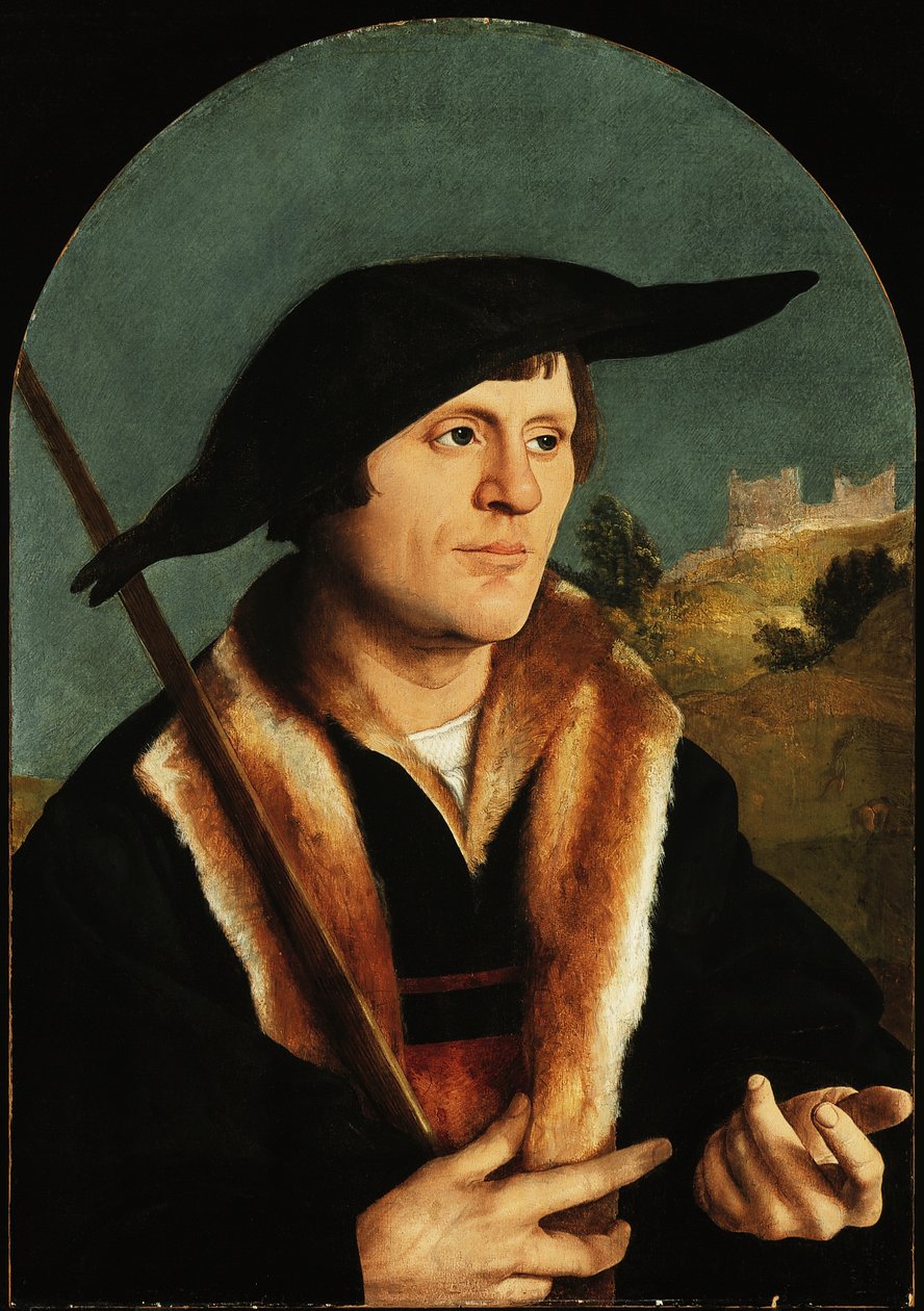 朝圣者，c.153040（拱形石膏板上的油） 作者 扬·范·斯柯（Jan van Scorel）
