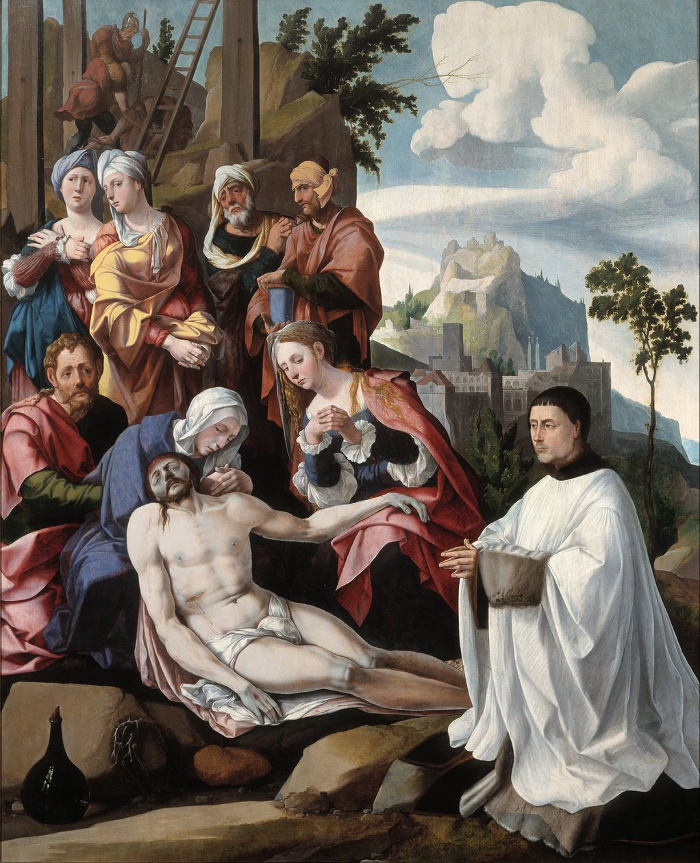 基督与捐赠者的悲叹 作者 扬·范·斯柯（Jan van Scorel）
