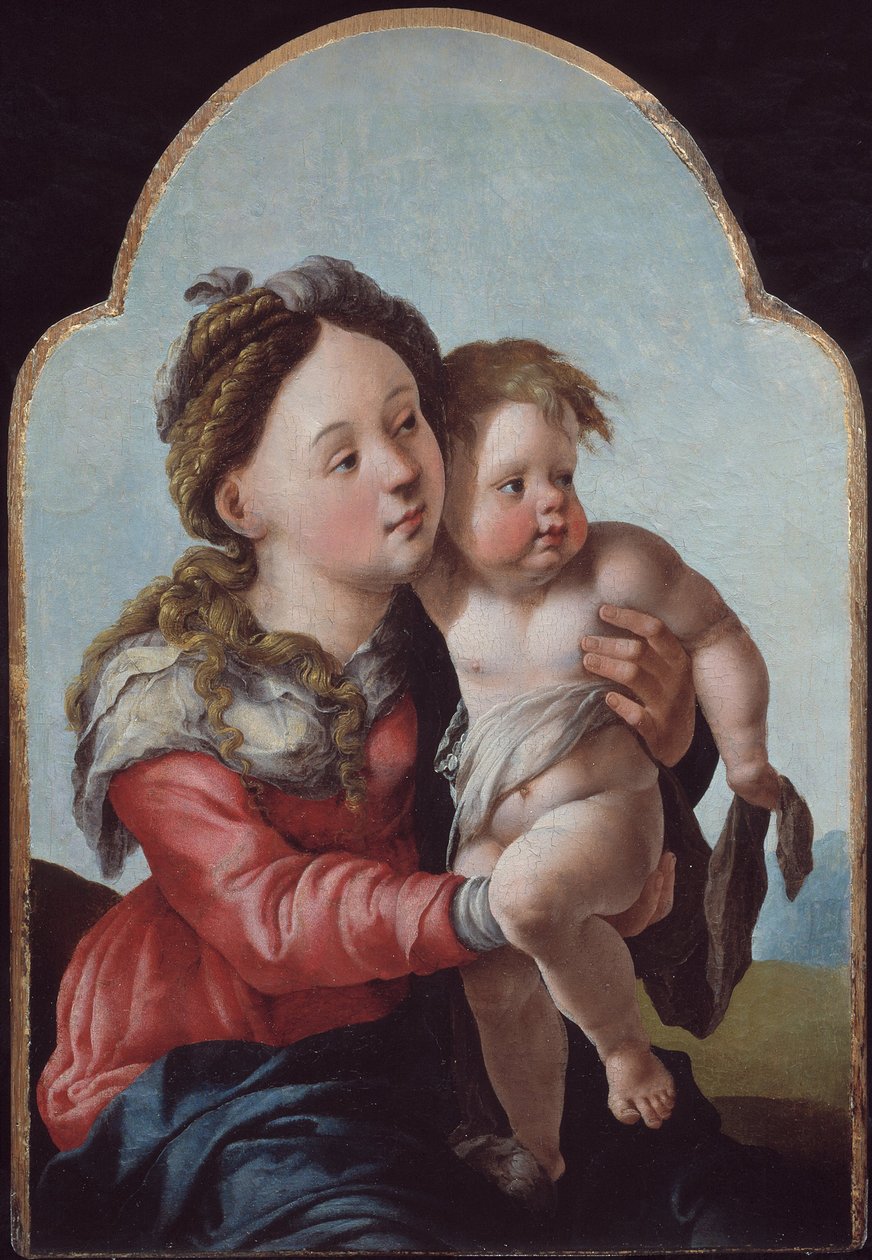 麦当娜和孩子，1527-1530年 作者 扬·范·斯柯（Jan van Scorel）