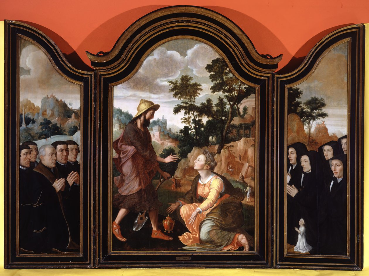 Noli Me Tangere, Donors in the Wings, 1548-1554. 作者 扬·范·斯柯（Jan van Scorel）