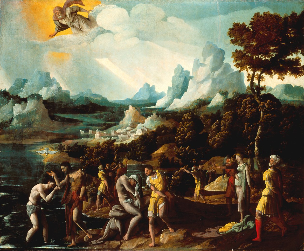 基督的洗礼（木板油画） 作者 扬·范·斯柯（Jan van Scorel）