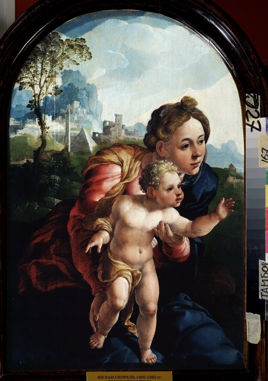 维尔京与儿童，1530年 作者 扬·范·斯柯（Jan van Scorel）