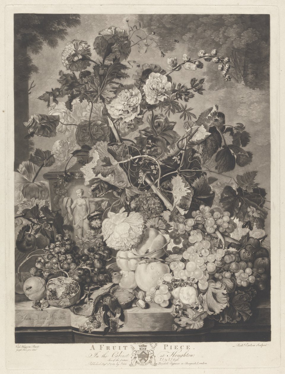 水果片，由Richard Earlom雕刻，1781年 作者 扬·范（Huysum）之后