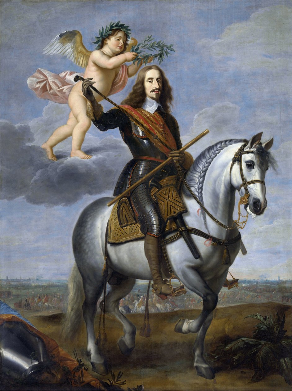 Leopold Guillaume de Habsbourg - 奥地利大公 Leopold Wilhelm（1614-1662 年）的骑马肖像 - Jan van den Hoecke（或 van Hoek、van Hoeck、Vanhoek）（1611-1651 年） - 17 世纪上半叶 - 布面油画 - 布鲁日格罗宁格博物馆 作者 扬·范登·霍克
