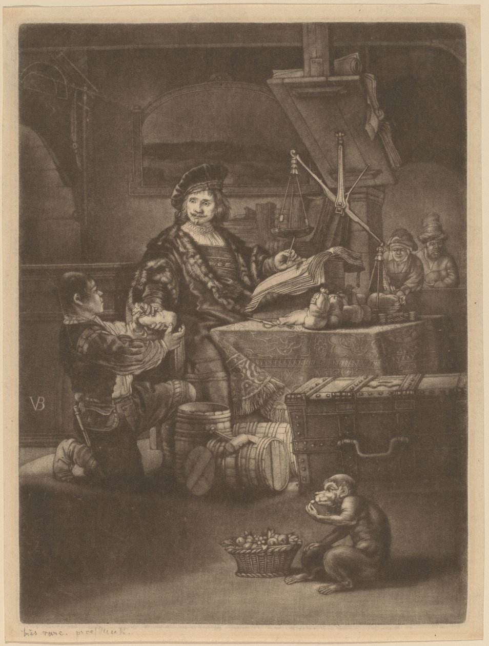 Jan Uytenbogaert 作者 伦勃朗·范·莱恩 (Rembrandt van Rijn) 之后的扬·范德布鲁根