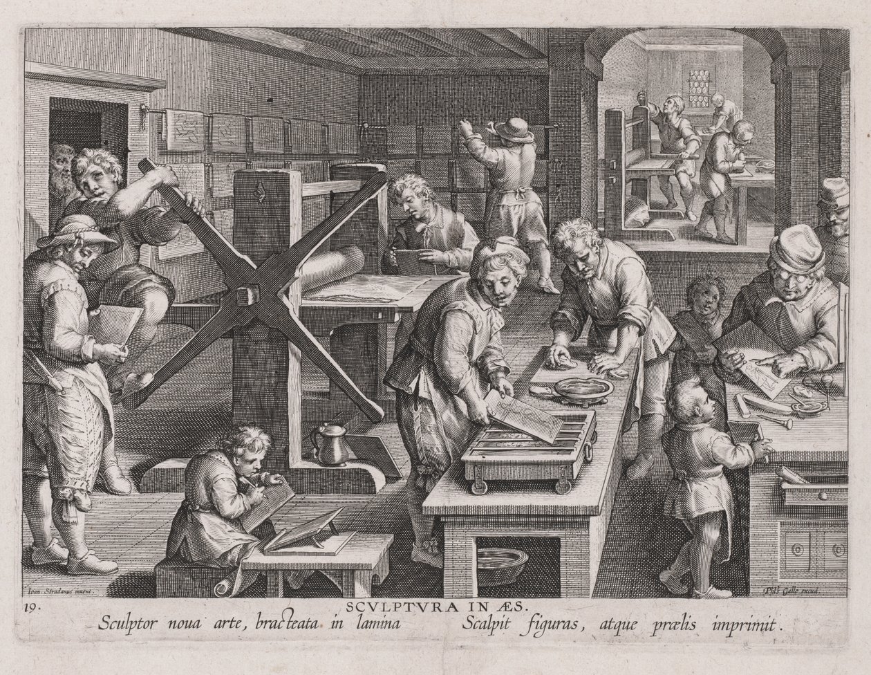 艾斯的雕刻》，《雕刻师的工作室 作者 Jan van der Straet 叫 Johannes Stradanus