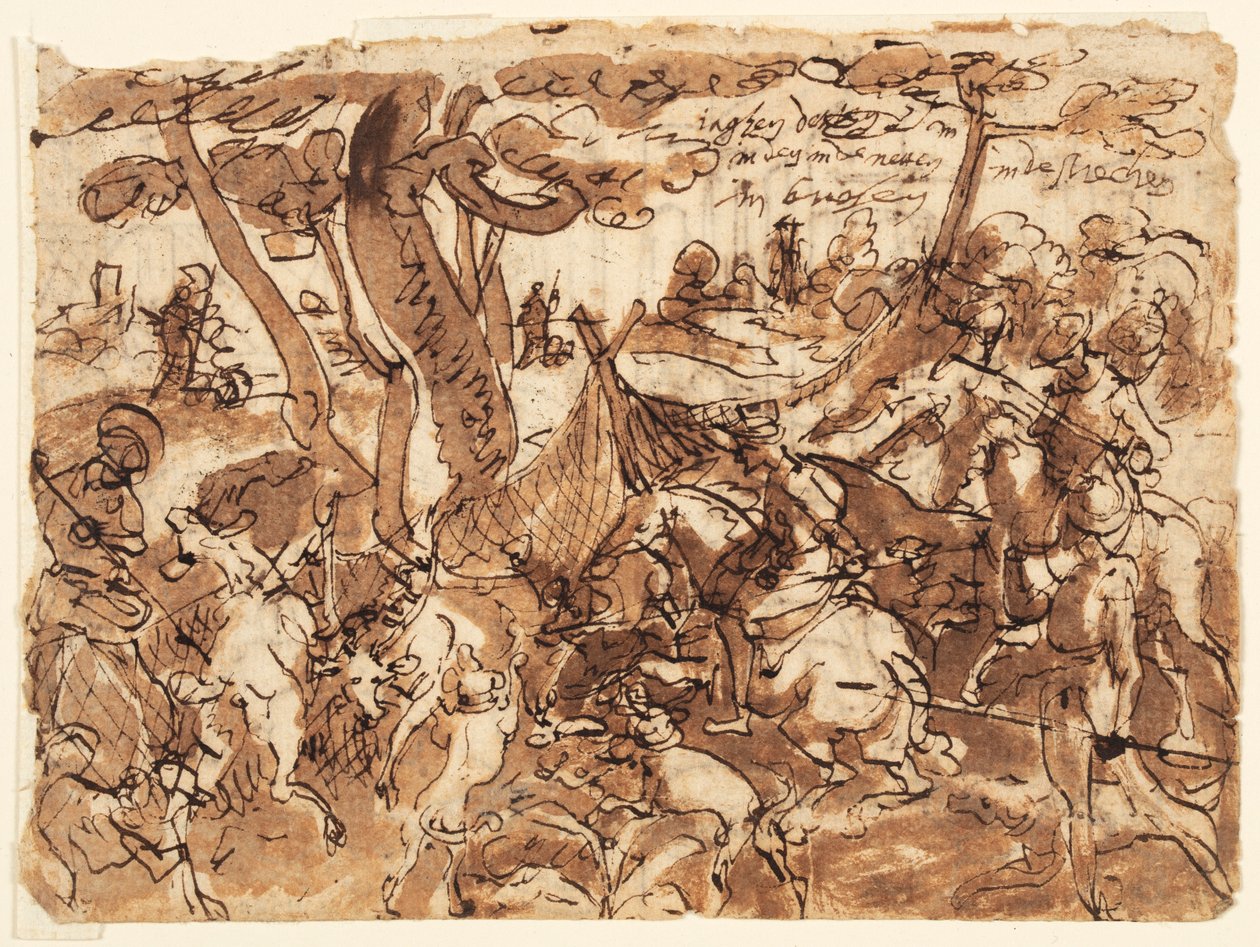 用网猎鹿 作者 扬·范德斯特雷特（Jan van der Straet），又名斯特拉达努斯
