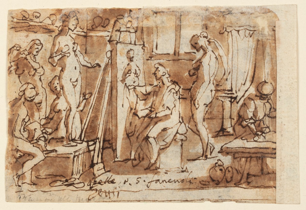 正面Zeuxis画海伦; Verso: Ecce Homo 作者 扬·范德斯特雷特（Jan van der Straet），又名斯特拉达努斯