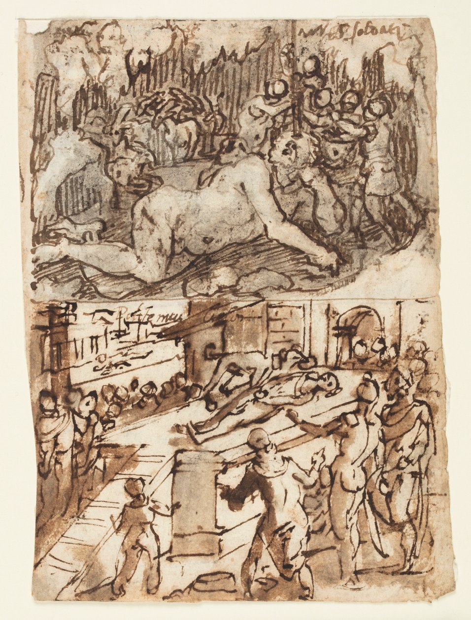 画有独眼巨人的素描簿页面 作者 扬·范德斯特雷特（Jan van der Straet），又名斯特拉达努斯