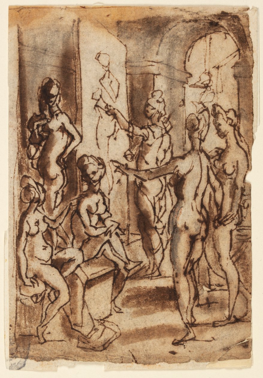 Zeuxis 画中的海伦 作者 扬·范德斯特雷特（Jan van der Straet），又名斯特拉达努斯