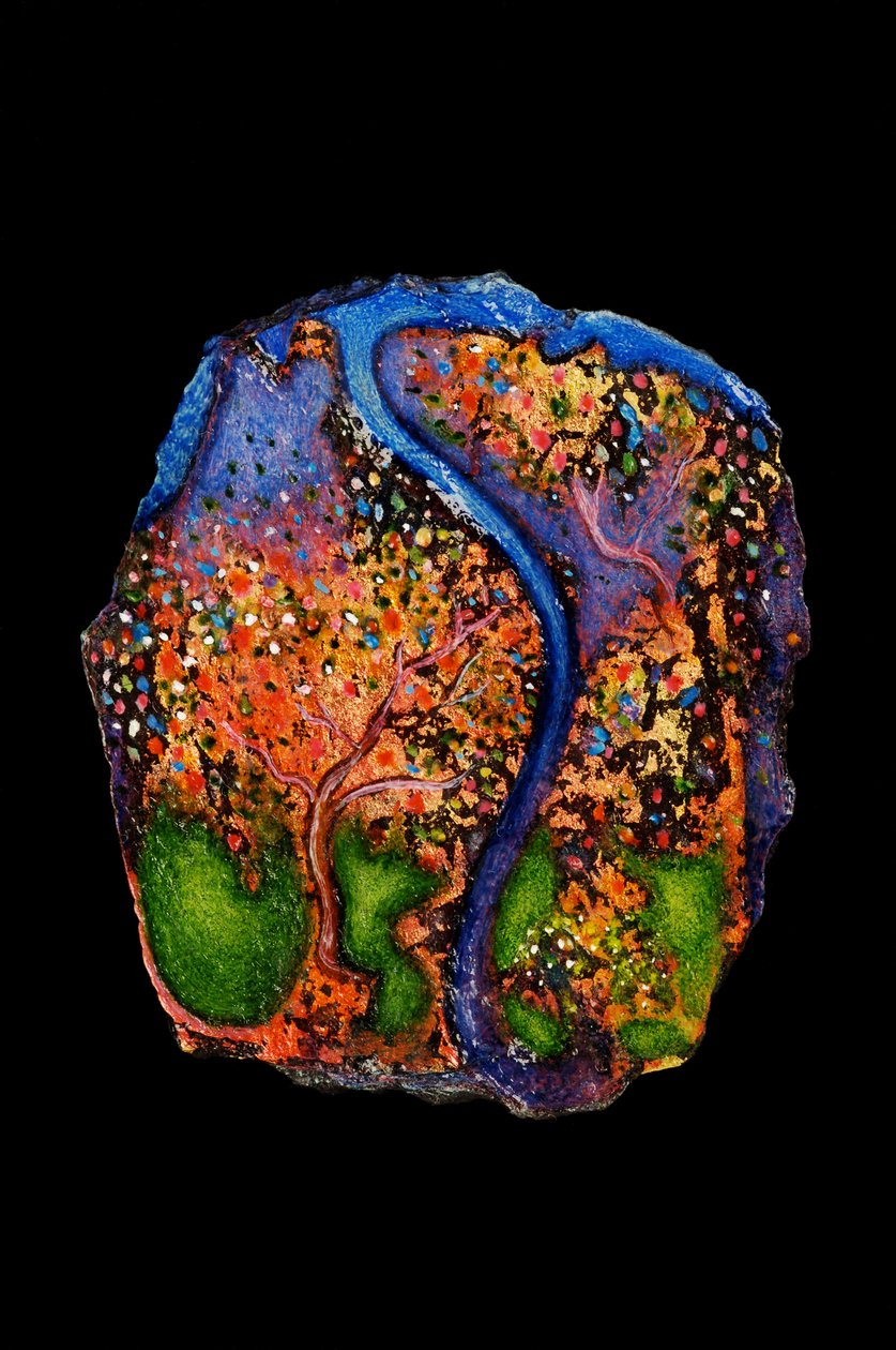 伊甸园，2007年（石板上的油） 作者 简·迪肯