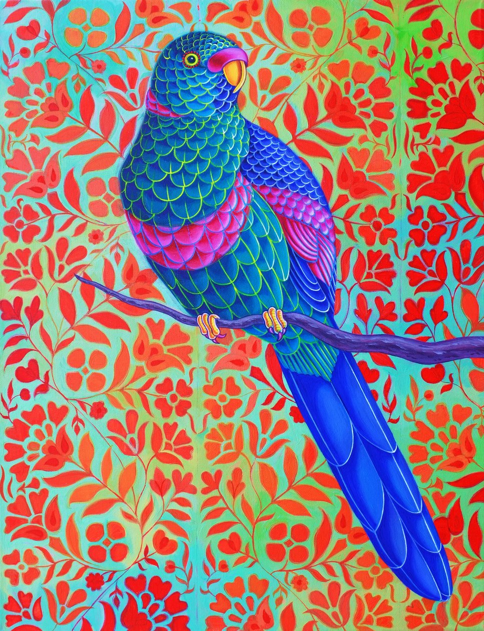 蓝鹦鹉，2015， 作者 简·塔特斯菲尔德