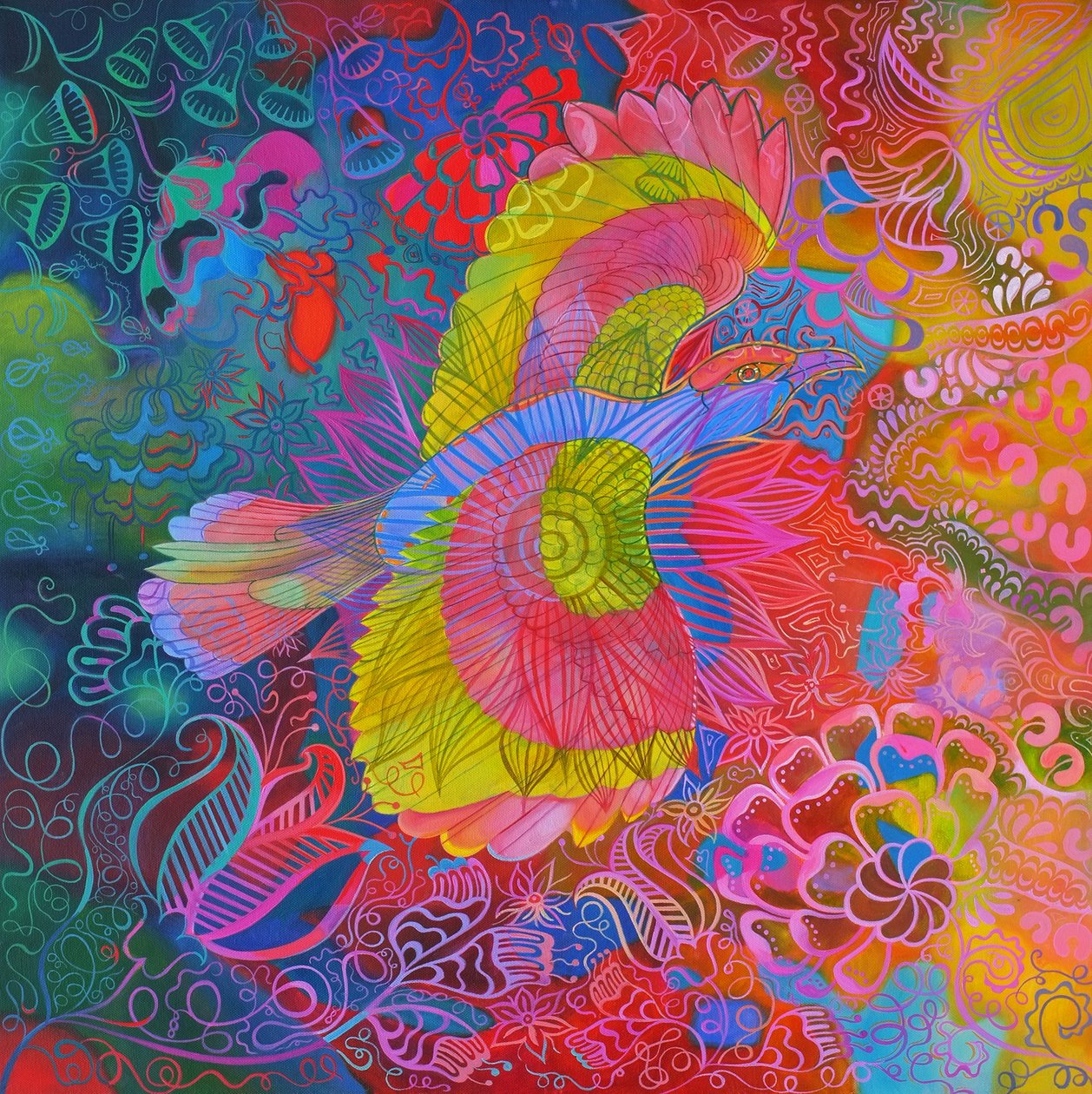 飞印度滚鸟，2013年， 作者 简·塔特斯菲尔德