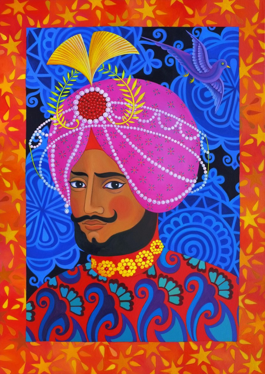 Maharaja with Pink Turban，2012， 作者 简·塔特斯菲尔德